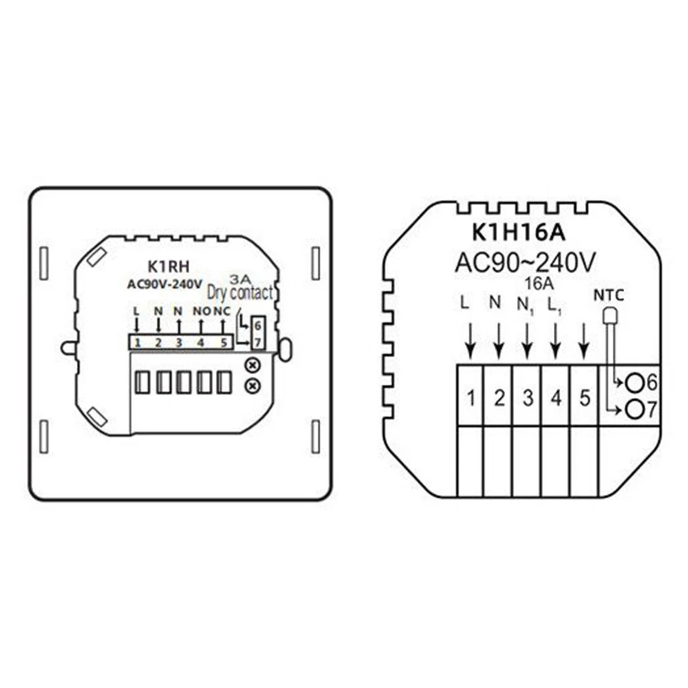 

Digital Thermostat 220V Child Lock Day LED Plastic Replacement Room Spare Parts Underfloor Heating Wall Heating