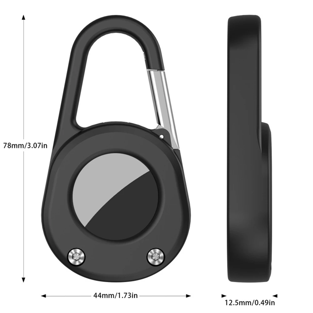 Holder Case for AirTag Anti-Lost Protective Cover with Keychain Carabiner Outdoor GPS Tracker Secure Holder for Keys Backpack