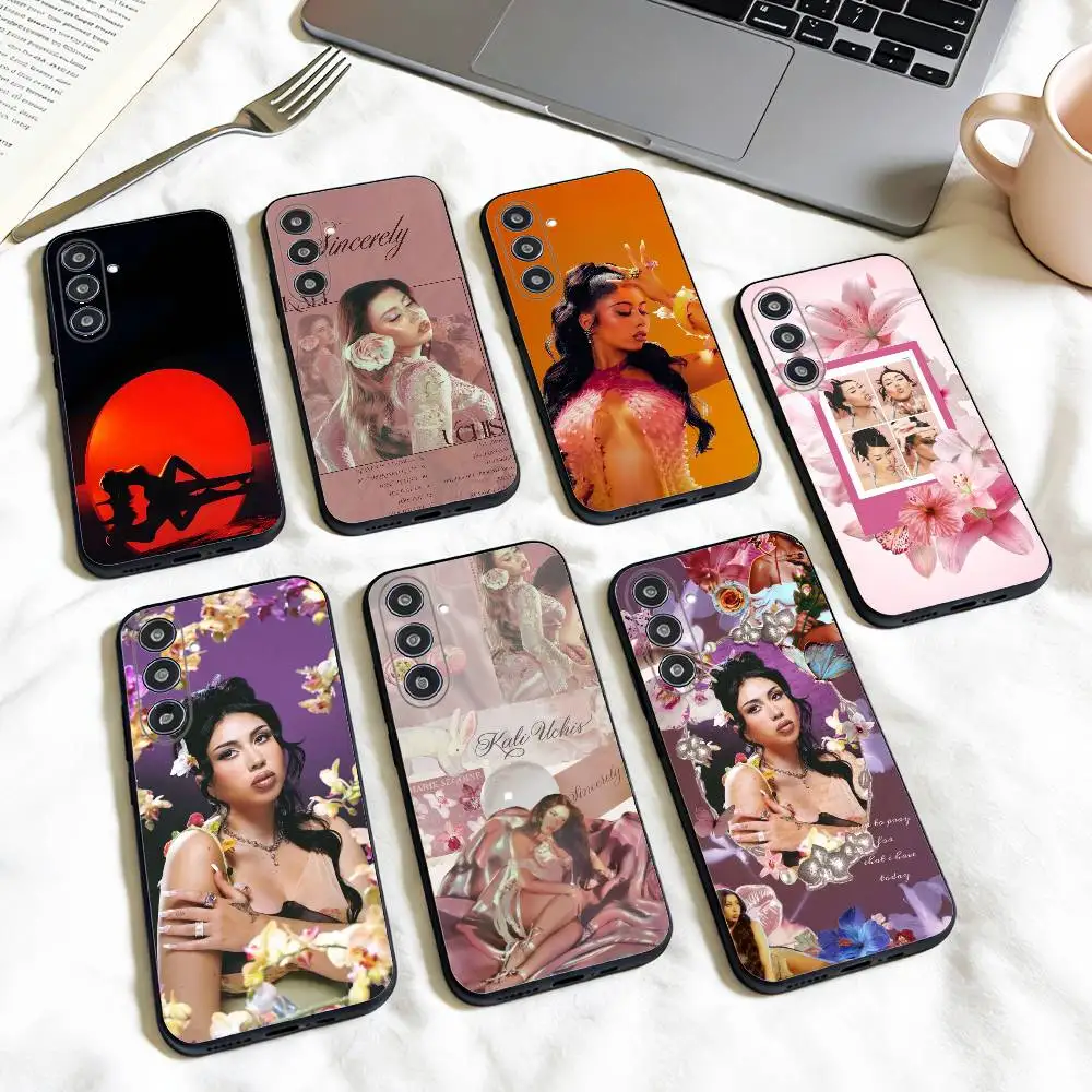 K-kali U-uchis Sincerely   phone Case For Samsung Galaxy A73,A72,A71,A70,A53,A52,A51,Others Soft Black Shell