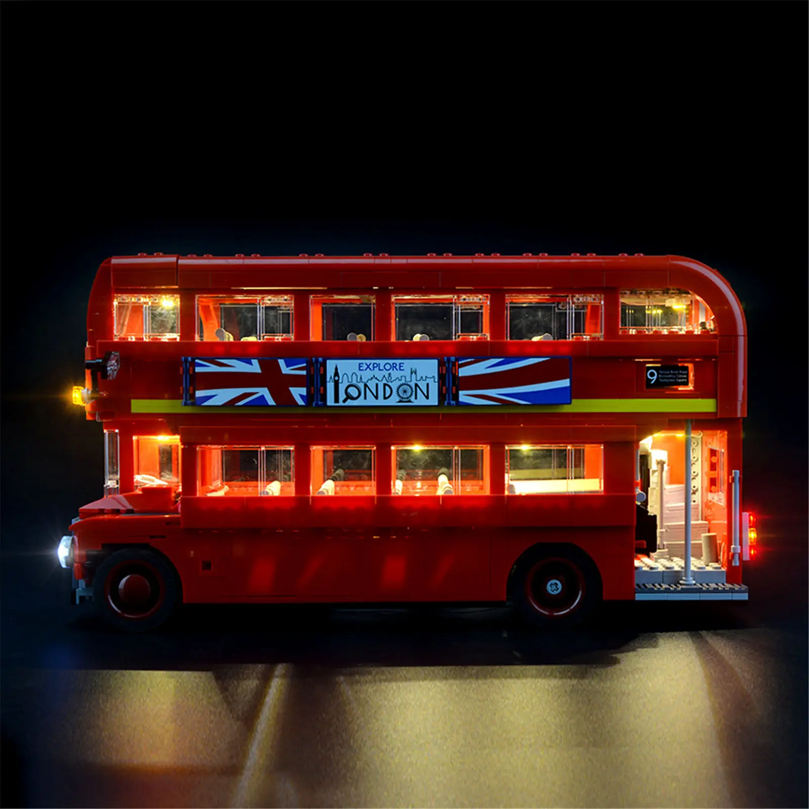 HPROSPER – lumière LED 5V (sans modèle), pour Bus LEGO London 10258, illumine vos blocs de construction, lumières décoratives avec boîtier de batterie