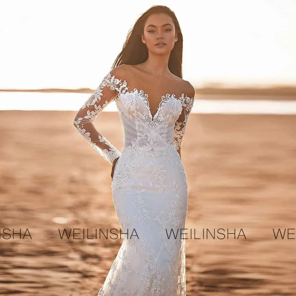 Luxury Wedding Dresses Women 2025 Lace Sweetheart Wedding Party Dresses Ivory Off-the-shoulder Ruched Beads Lace Wedding Dresses