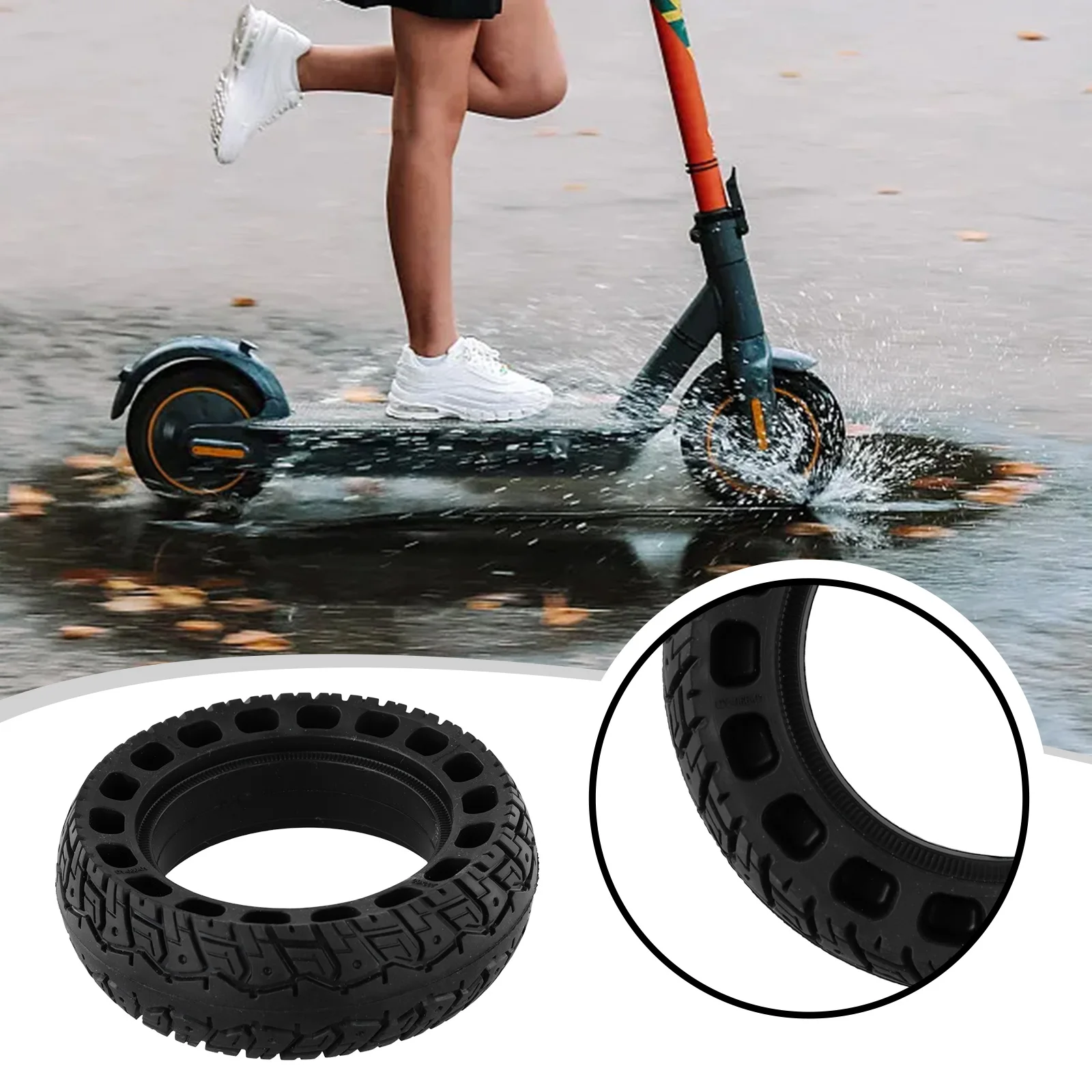 

Scooter Tire Rear Wheel Structure Tyre 200X60 8inch Black Brushless Motor Driving Tire Electric Scooter Rear Wheel Shock Hollow