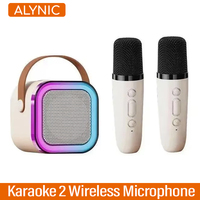 ALYNIC Karaoke Machine Portable Bluetooth 5.3 PA Speaker System Double Wireless Microphones Home Family Singing Children's Gifts