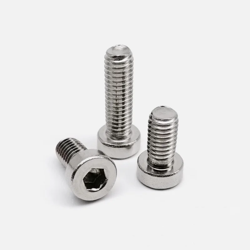 304 Stainless Steel Thin-Head Hexagon Socket Bolts M2M2.5M3M4M5M6M8M10M12 Countersunk Bolts Hexagon Cylinder Head Hollow  Screws