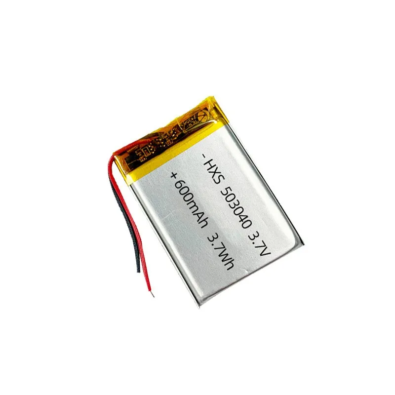 503040 Polymer lithium battery 3.7V 600mAh beauty instrument electric toy ternary lithium battery with protection board