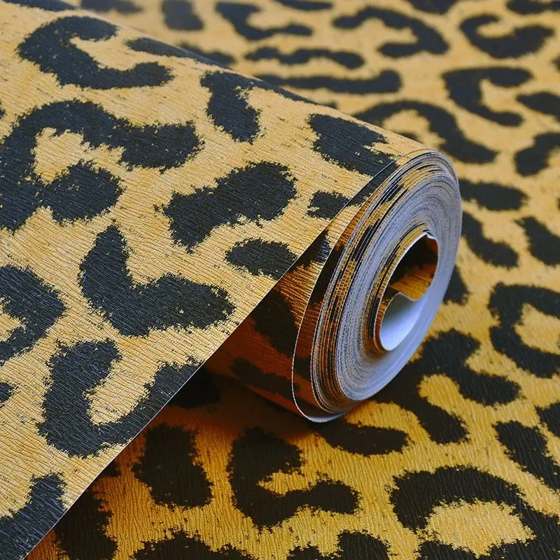 Blue Leopard Texture Wallpaper Light Luxury Bedroom Living Room Background Wall Paper Shop Wallcovering