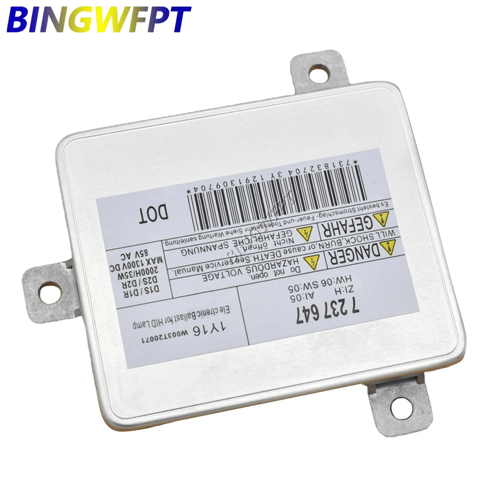 OEM 7237647 زينون HID الصابورة وحدة التحكم ممتازة W003T20071 35 واط التيار المتناوب 85 فولت تحكم الصابورة لسيارات BMW 3 5 7 X Z سلسلة