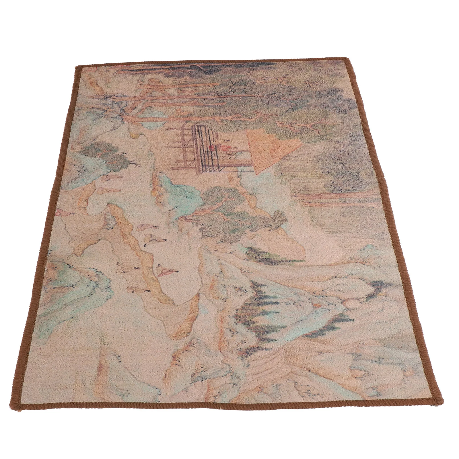 

1Pcs Cotton Tea Towel Water Absorbent Hand Embroidered Vintage Design Practical Use for Tea House Kitchen