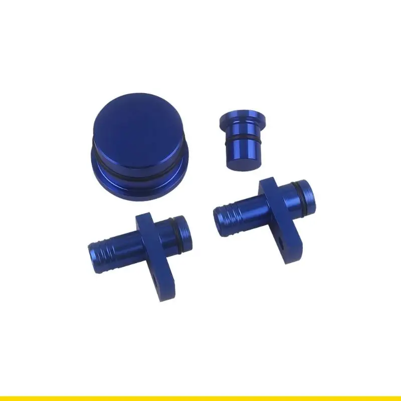 SZCH PCV Resonator Closure for Listed 6.6L Engine Ventilation, Aluminum Adapter Parts with Threaded Connection Sections