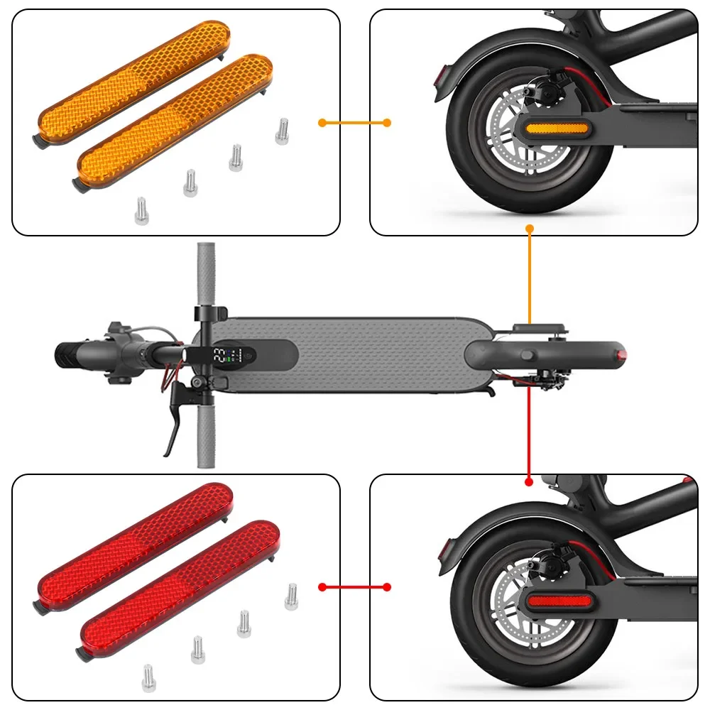 Electric Scooter Reflective Protect Shell for Xiaomi M365 PRO/PRO 2/1S /Mi3 Scooter Rear Back Safety Wheel Hub Decoration Shells