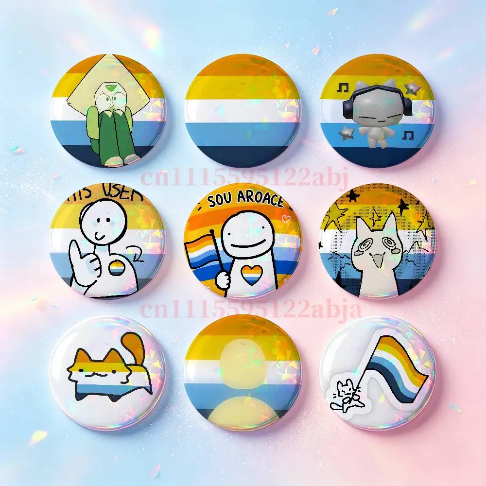 A-Aroace Badges 25 32 44 58 75 mm Round Customizable Wholesale Fan goods Self-made fan freebies