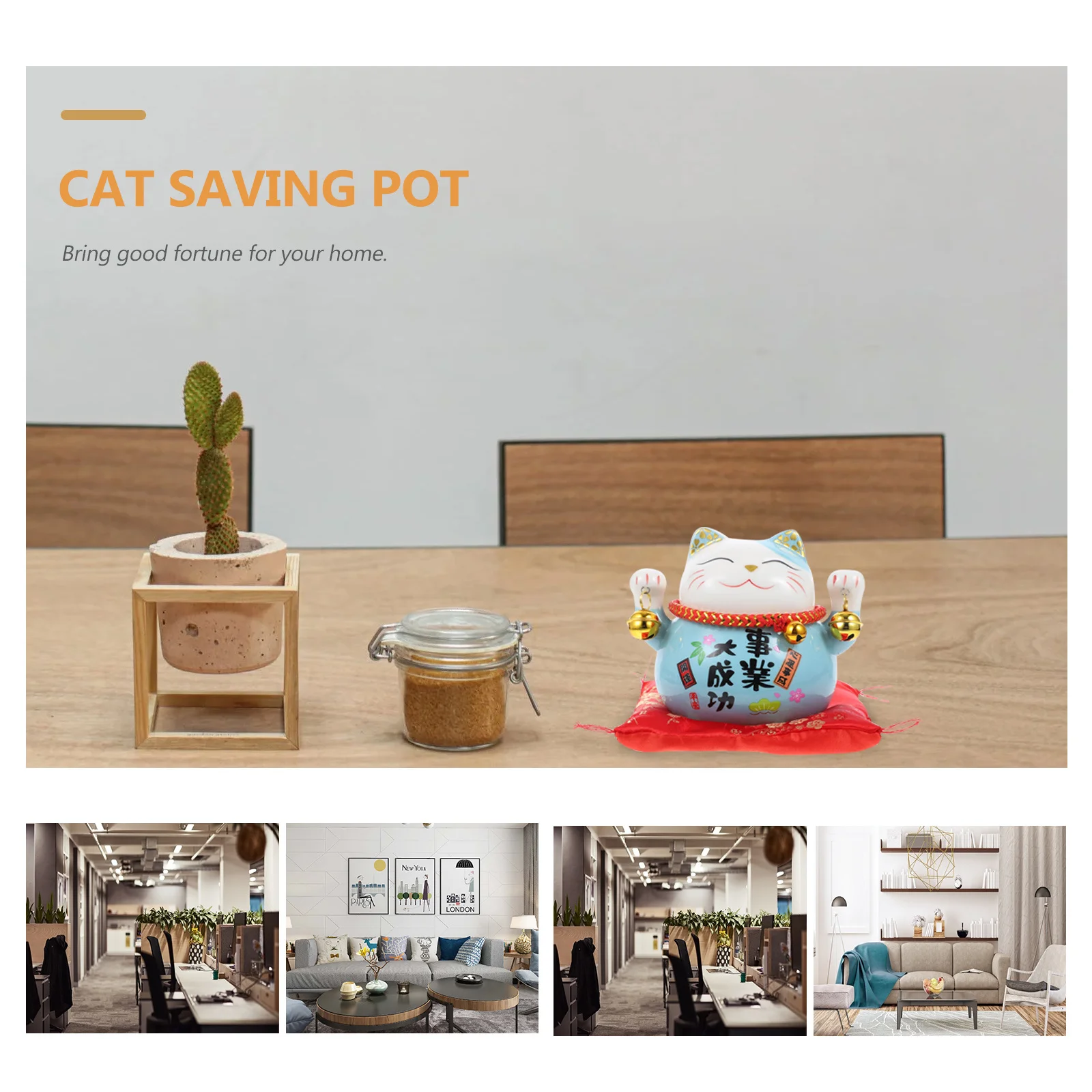 

Decoration Cat Money Bank Chinese New Year for Adults Savings Jar Lucky Home Coin Cute