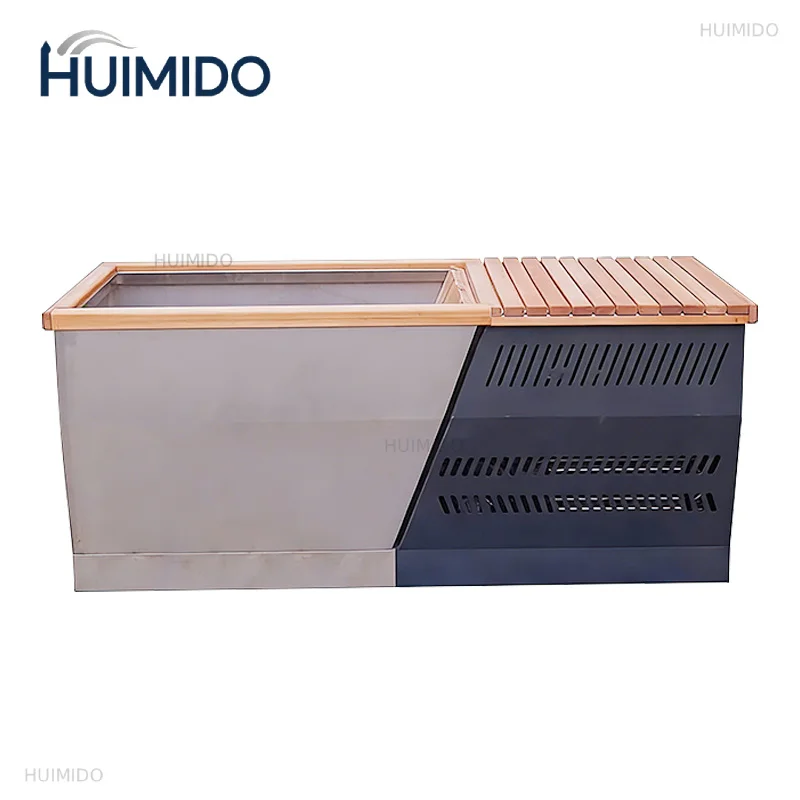 Direct manufacturer of modern cold bathtubs with pumps and coolers for outdoor bathroom hotel use
