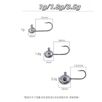 10PCS Ajing Jig Head 0.7g 1.7g 3.5g 3d Eyes Realistic Ultralight Rock Fish Jig Heads Soft Worm Fishhook For Trout Bass