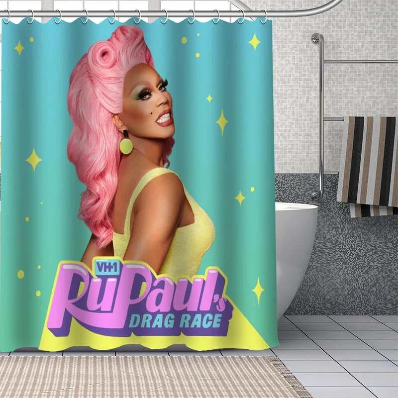 RuPaul Shower Curtains Waterproof Fabric Cloth Bathroom Decoration Supply Washable Bath Room Curtain 0510