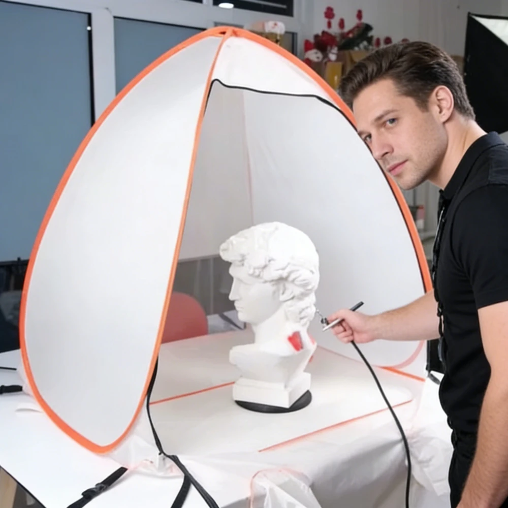 

Портативная складная палатка-кабина для покраски, защитный тент от перепыла для мебели, автозапчастей и поделок