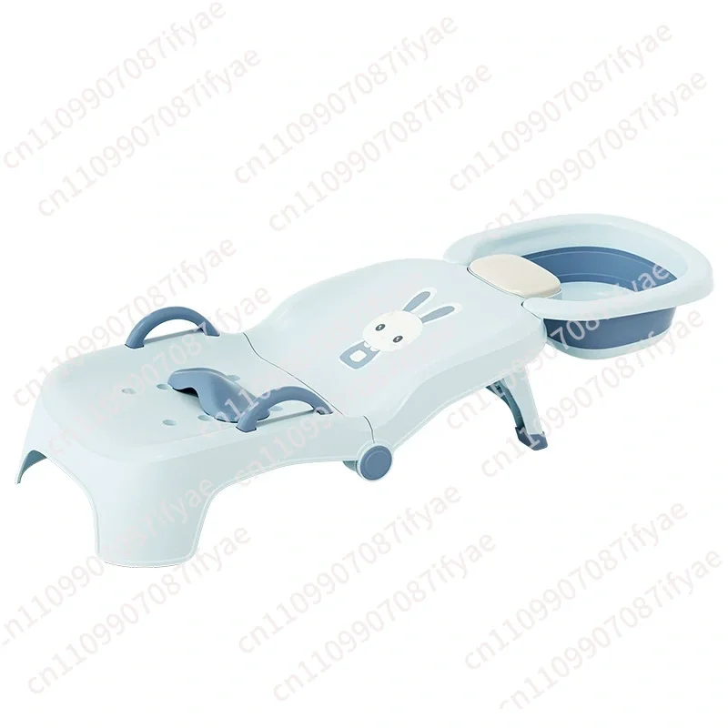 Children's shampoo recliner foldable shampoo artifact baby household shampoo bed girl child baby hair washing stool