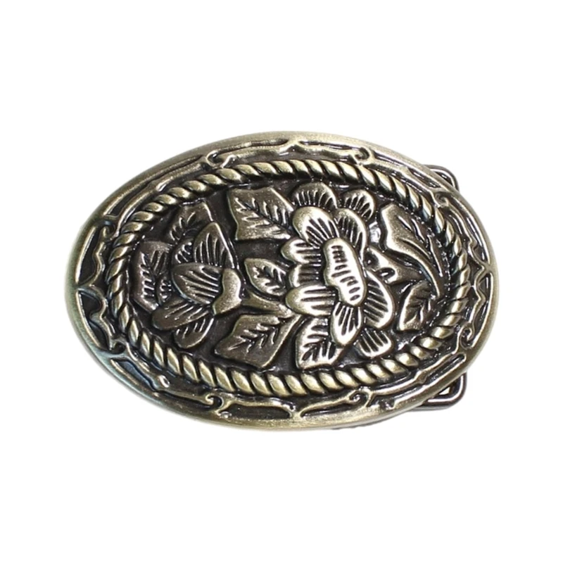 Trendsetting Belt Buckle Hipsters Metal Leather Craft Replacement Belt Buckle Western Belt Buckle for Casual Outfit Y166