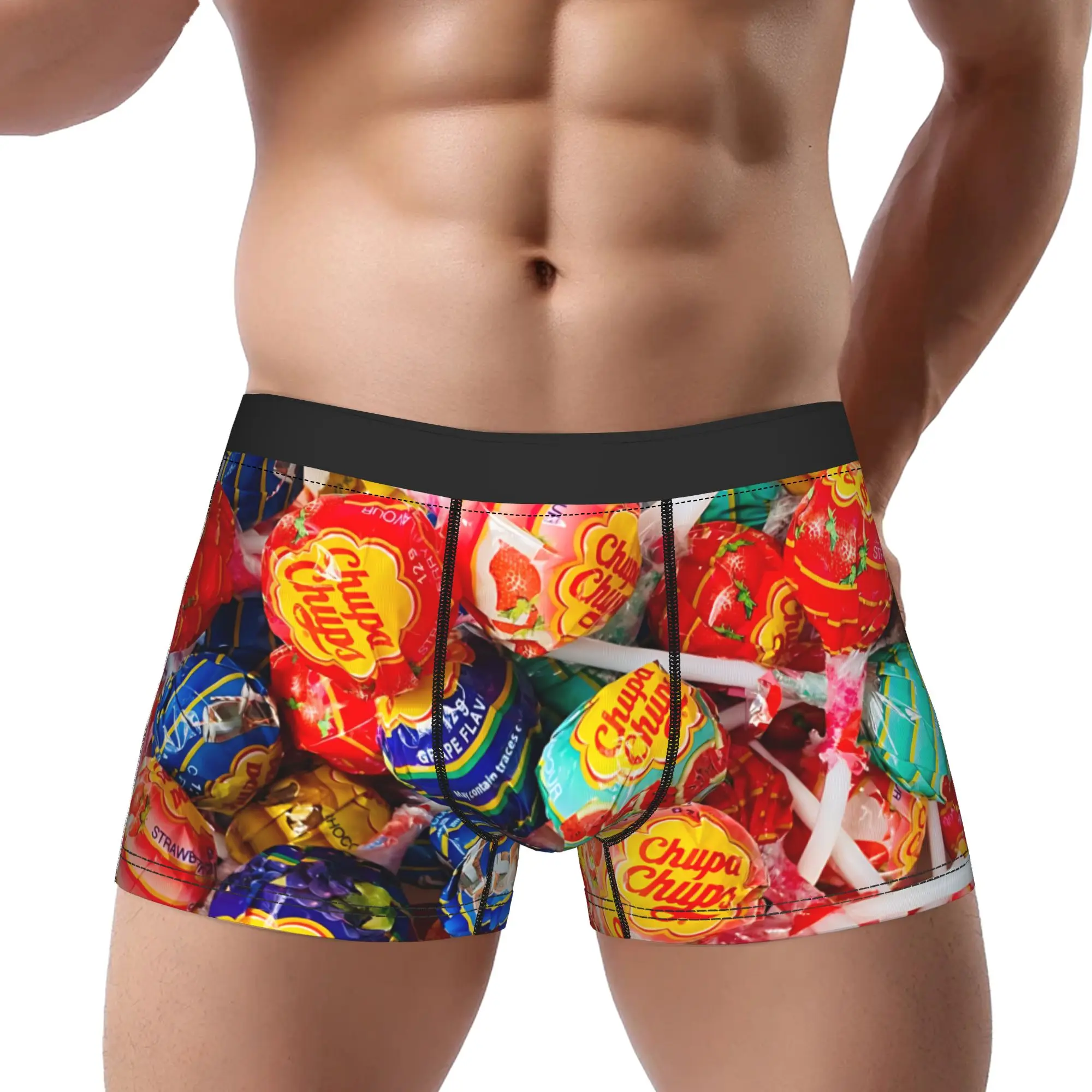 

sexy for guys Chupa Chups LOGO Underpants Homme Panties Male Underwear Sexy Shorts Boxer Briefs