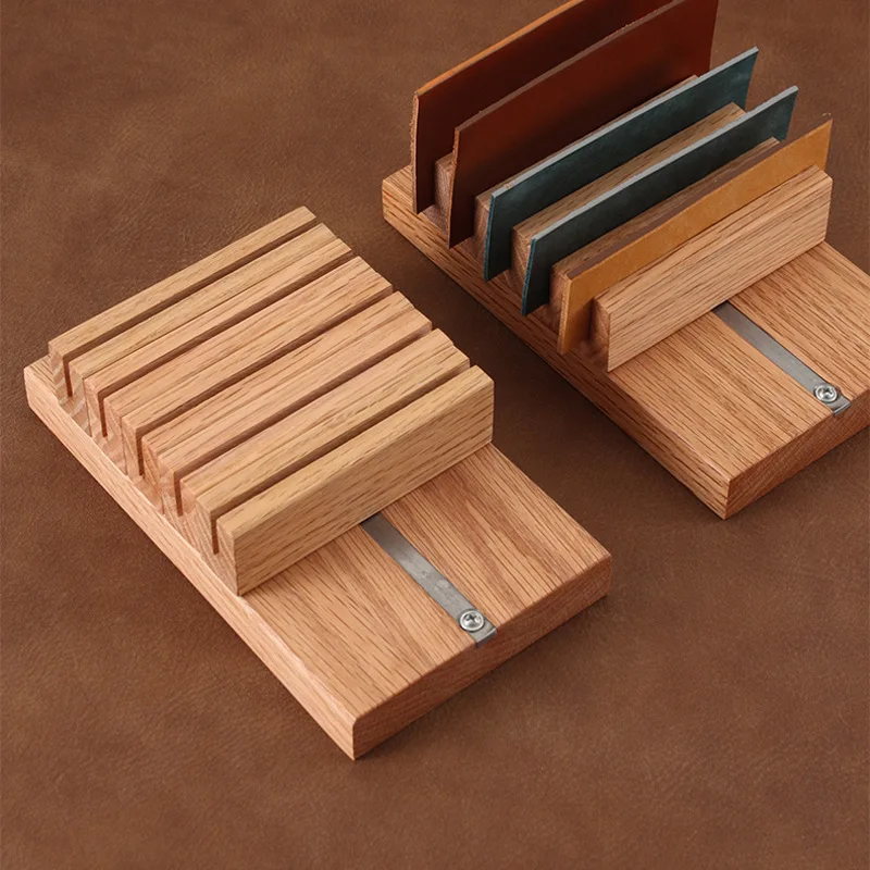 

Adjustable Pitch Side Oil Rack Red Oak Handmade DIY Leather Carving Tool Dry Side Oil