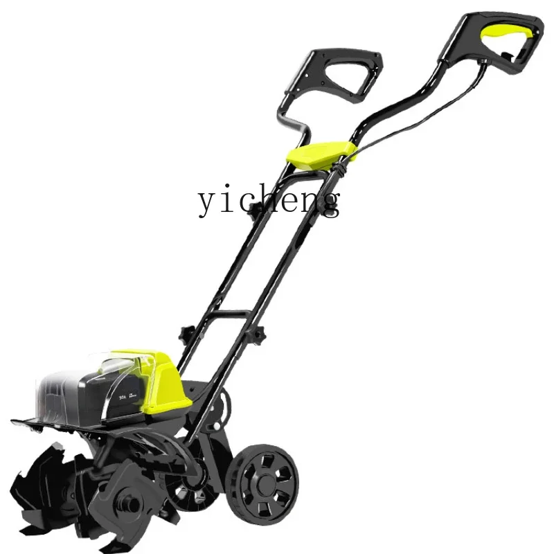 TQH lithium battery brushless micro-tiller electric soil trimming rotary plowing machine household garden vegetable greenhouse