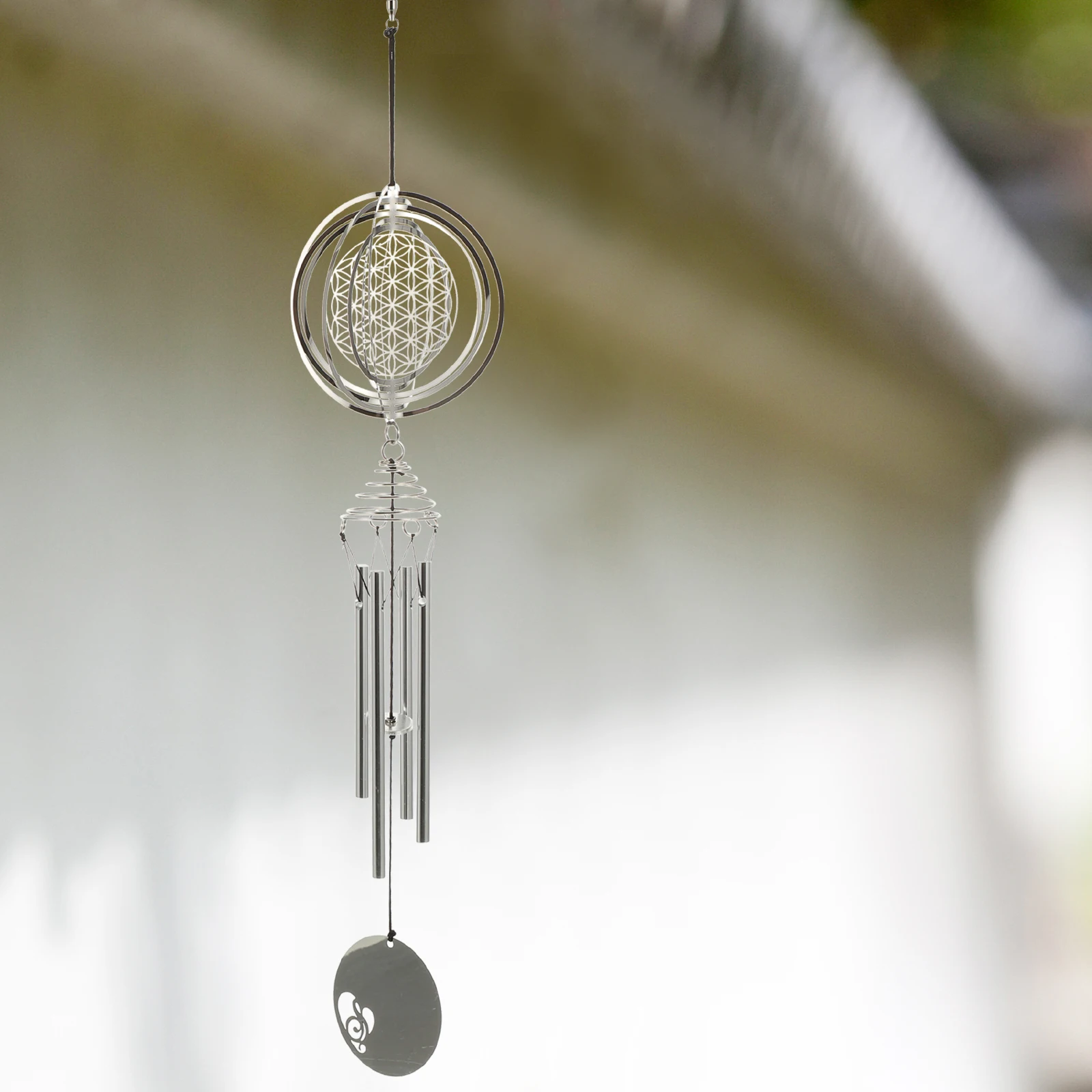 

Wind Turn Chime Aluminum Tube Bell Garden Hanging Ornament Home Decoration Durable Metal Pendant Terrace Fence Refined Unique