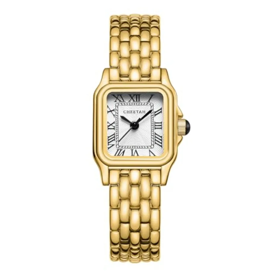 

Watches for Women with Small Vintage Bracelet, Rectangular Case Roman Dial