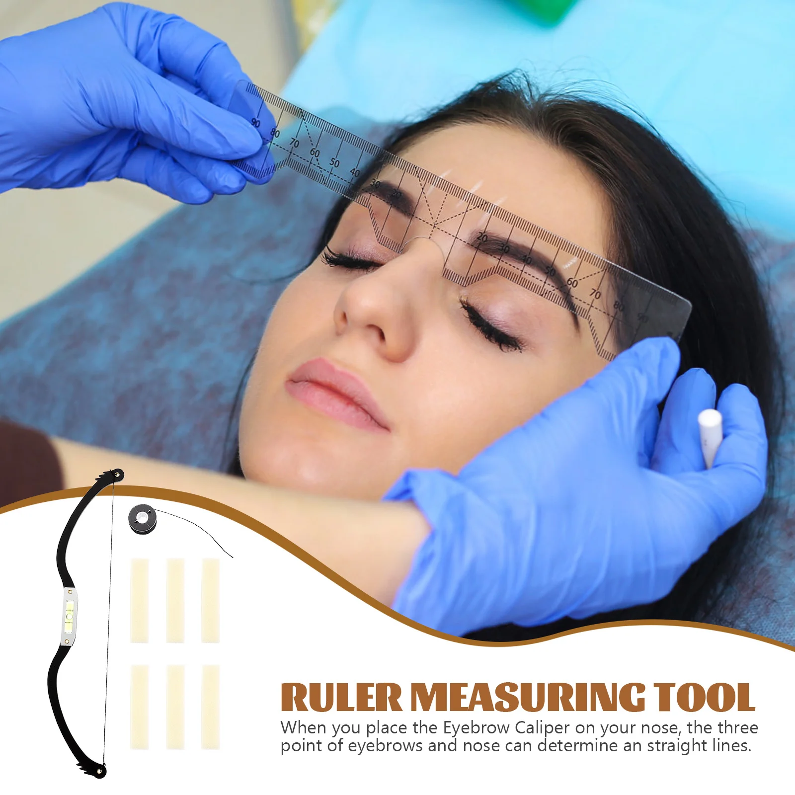 

1Set Eyebrow Positioning Ruler Adjustable Brow Mapper Tool for Perfect Symmetry Safe Premium Material Eyebrow Shaping Drawing