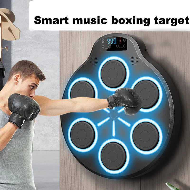 Trending Products 2024 New Arrivals Smart Music Boxing Machine Adult Boxing Wall Target Training Led Lighted Relaxing Training