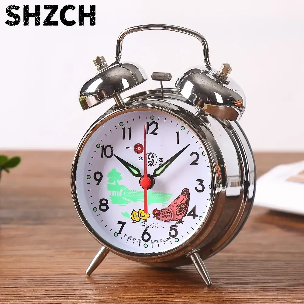 Relojes Despertadores Mecánicos Creativos VintagedMetal para DormitoriodEstudiantes, RelojdEscritorio con SonidodCam