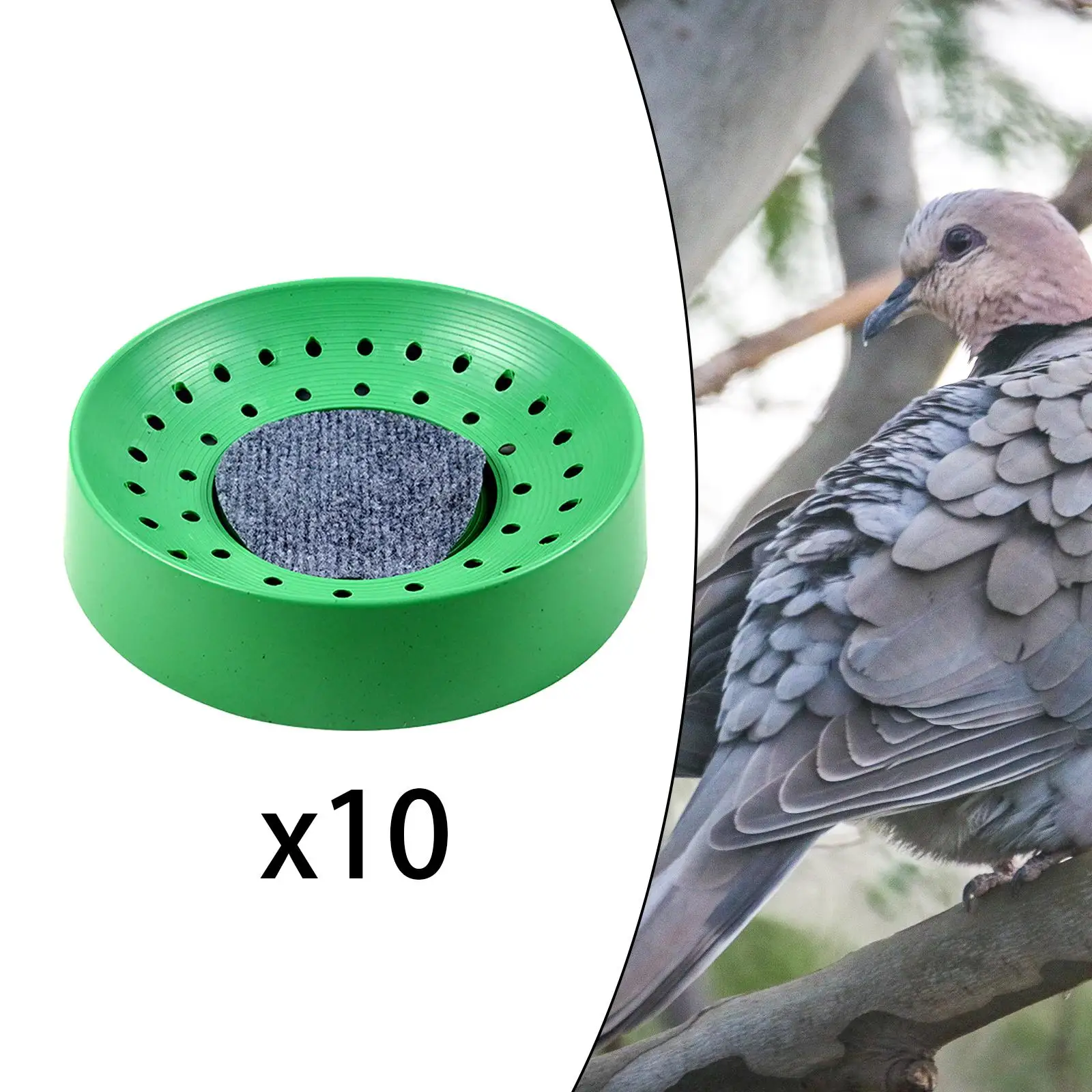 10x Plastic Pigeon Nest Breeding Hatching Nest Basin Nest Bowl with Mat Reusable Bird Nesting Bowls for Pigeons Small Birds