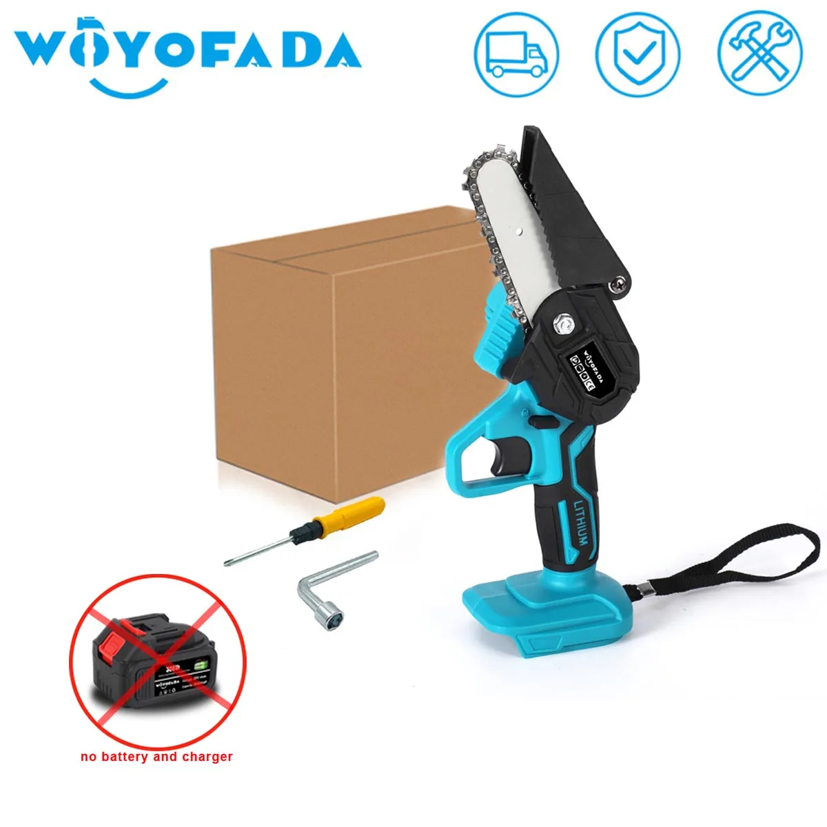 Poda Elétrica Serra Elétrica Serras Carpintaria Mini Serra Elétrica Jardim Log para Makita 18v Bateria sem Bateria