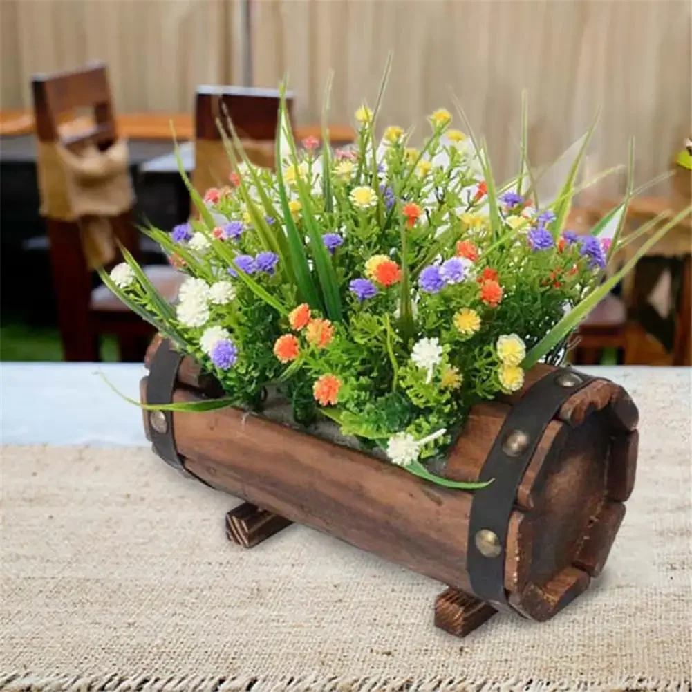 

Shooting Decorating Wedding Decoration Solid Wooden Flower Pot Outdoor Flower Box Balcony Planting Succulent Carbonized Pot