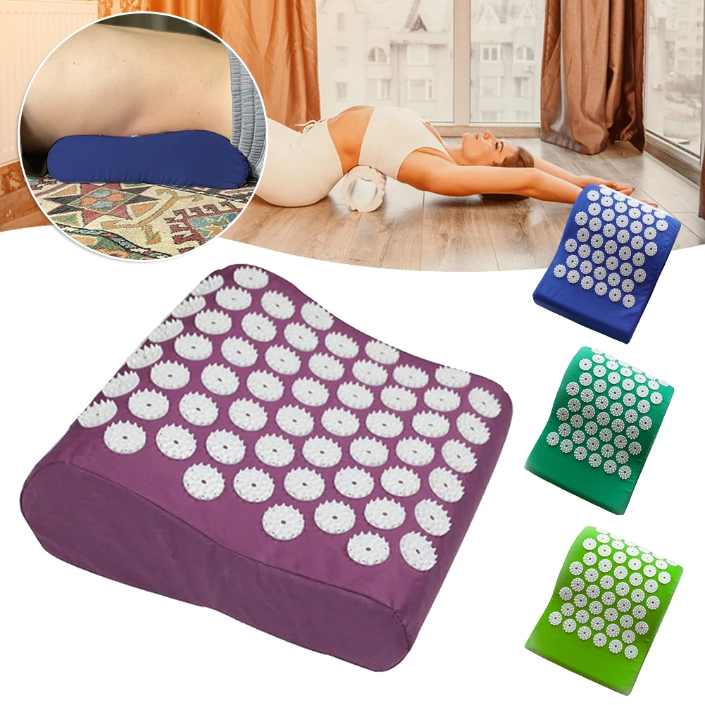 Kissen für den unteren Rücken, Akupunktur zur Linderung von Nackenschmerzen, tiefe Entspannung, Massagekissen mit Spikes, Schlafkissen, gebogene Nackenstütze