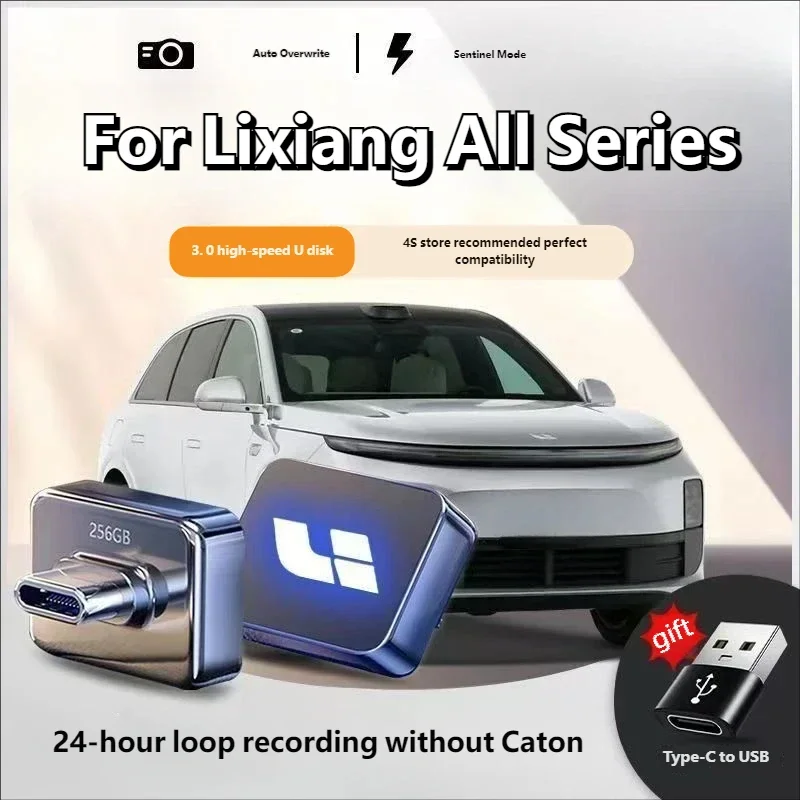 For Lixiang L6 L7 L8 L9 I6 I8 MEGA Dash Cam Usb Flash Drive Sentinel Mode Type C High Speed Memory Stick Vehicle Storage Device
