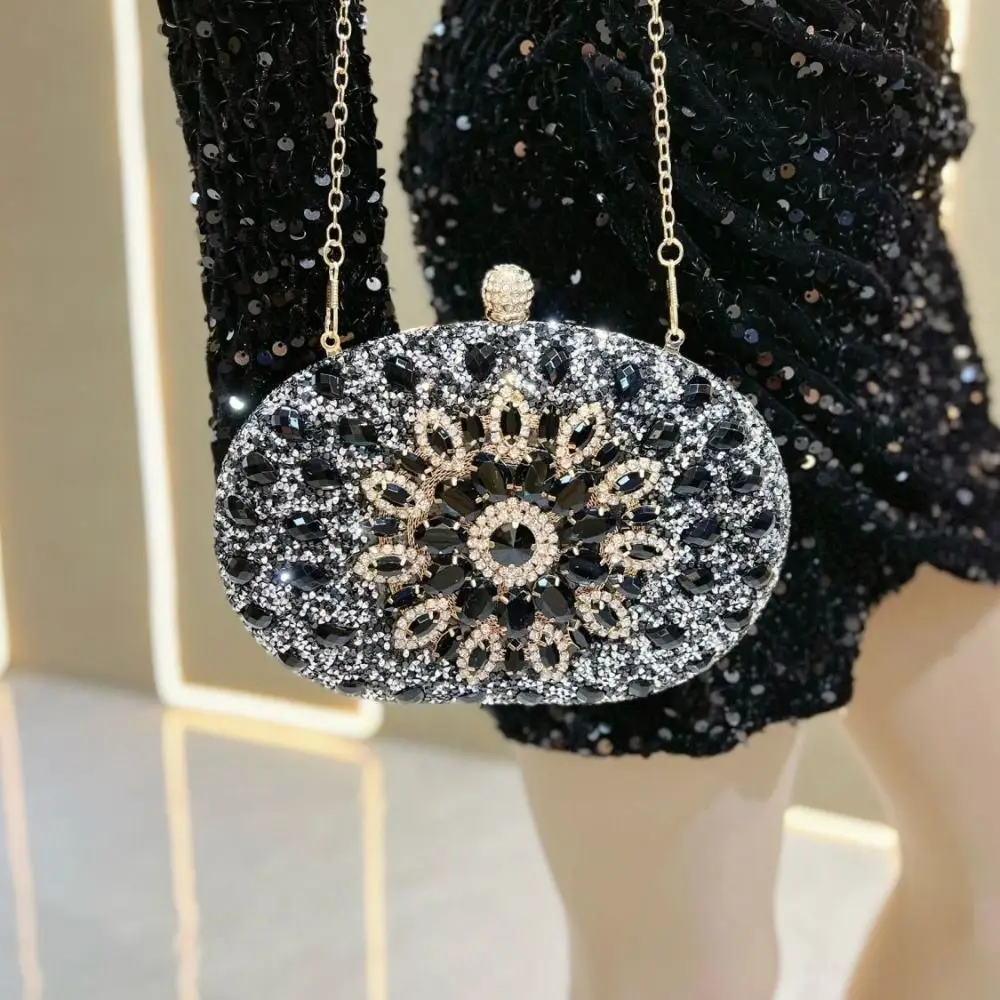 

Fashion Luxury Rhinestone Evening Banquet Bag Wrist Bag Shoulder Bag Ladies Clutch Bag Crystal Party Dinner Bag Women