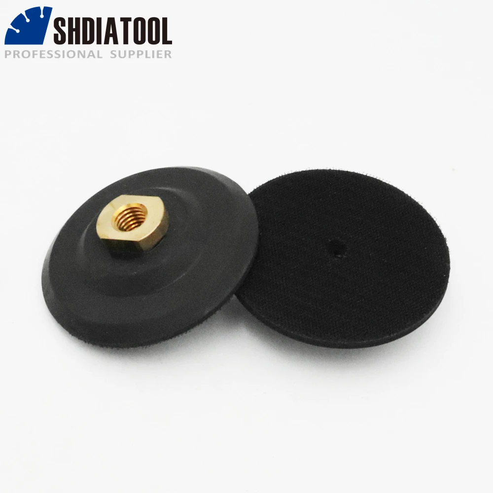 SHDIATOOL 2 قطعة 4 بوصة M14 موضوع المطاط الداعم لينة 100 مللي متر منصات احتياطية لتلميع منصات الرملي القرص