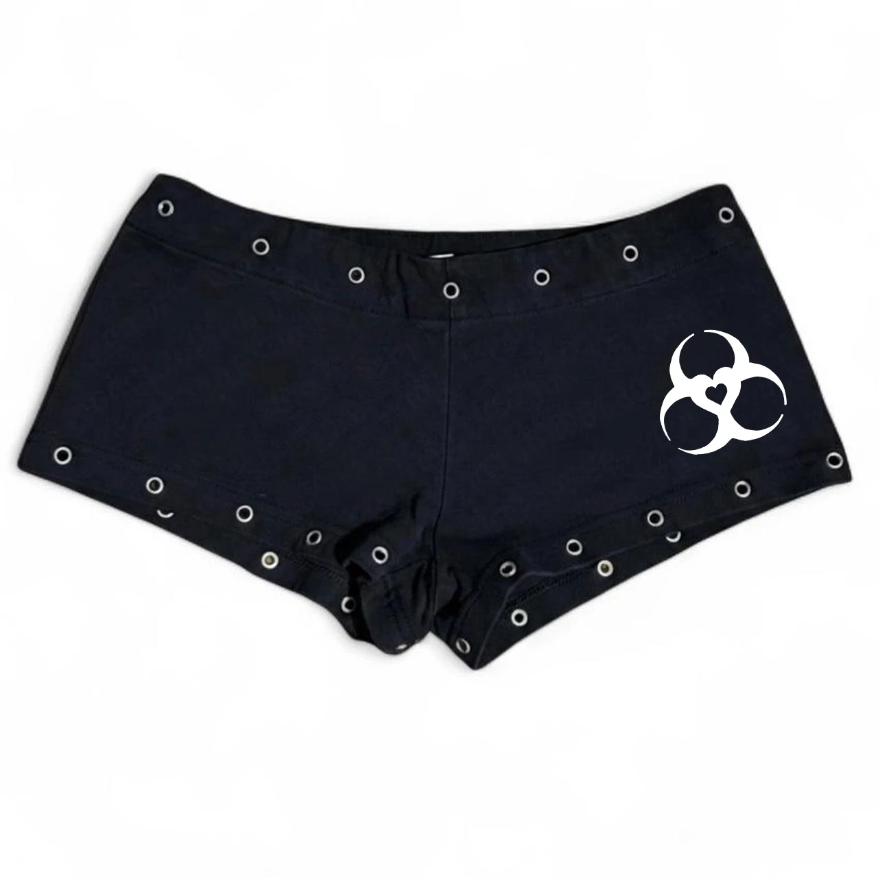 Y2K Millennium Sexy Slim Fit Versatile Low Waist Gothic Hip Hop Street Women's Fashion Black Casual Fashion Willow Nail Print