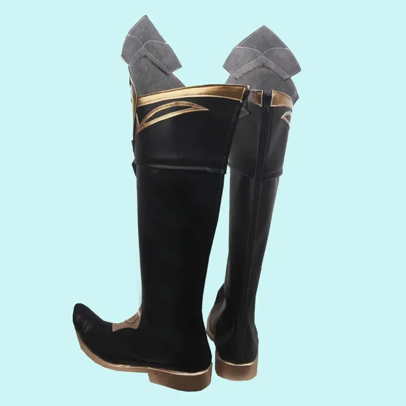 RealCos الهيثم تأثيري أحذية Genshin تأثير بولي أحذية أحذية من الجلد هالوين كرنفال الأحذية تأثيري الدعائم مخصص