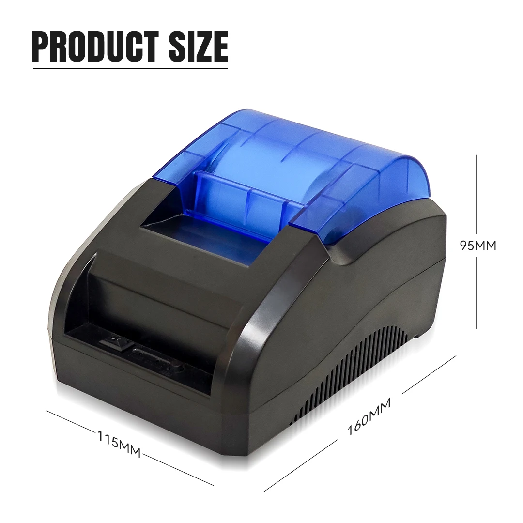 Imagem -05 - Impressora de Recibos Portátil com Bluetooth e Usb Impressora Térmica Pos Bill Bilhete Mini Negócios Varejo Android Ios pc 58 mm