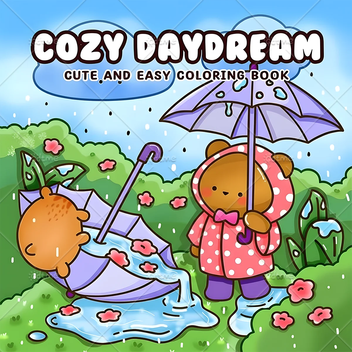 COZY DAYDREAM Coloring Book for Adults Featuring Cartoon Bold-easy Patterns for Relaxation Kids DIY Painting Drawing Books