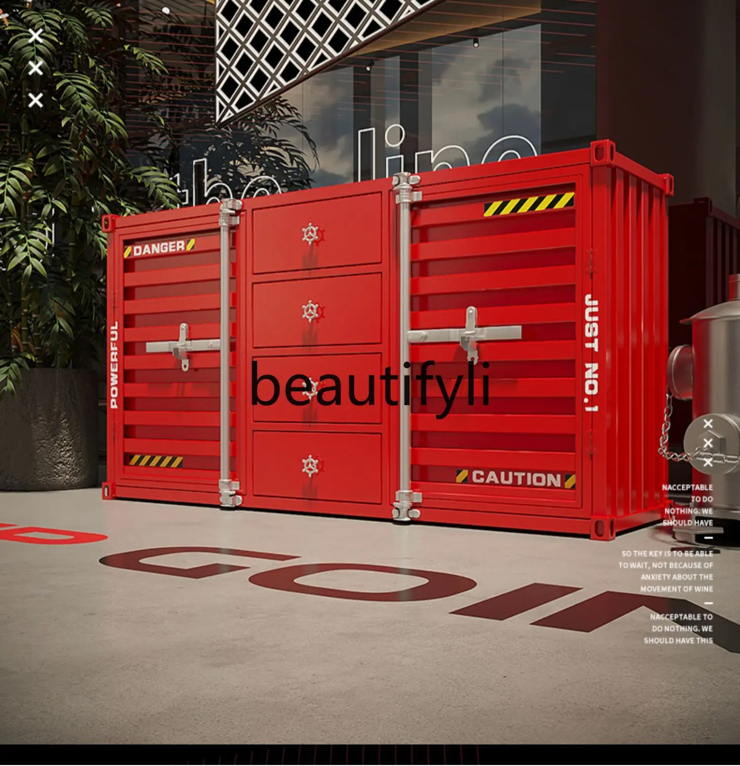 

Industrial Style Retro Pantry Creative File Cabinet Container Wrought Iron Cabinet Entrance Locker
