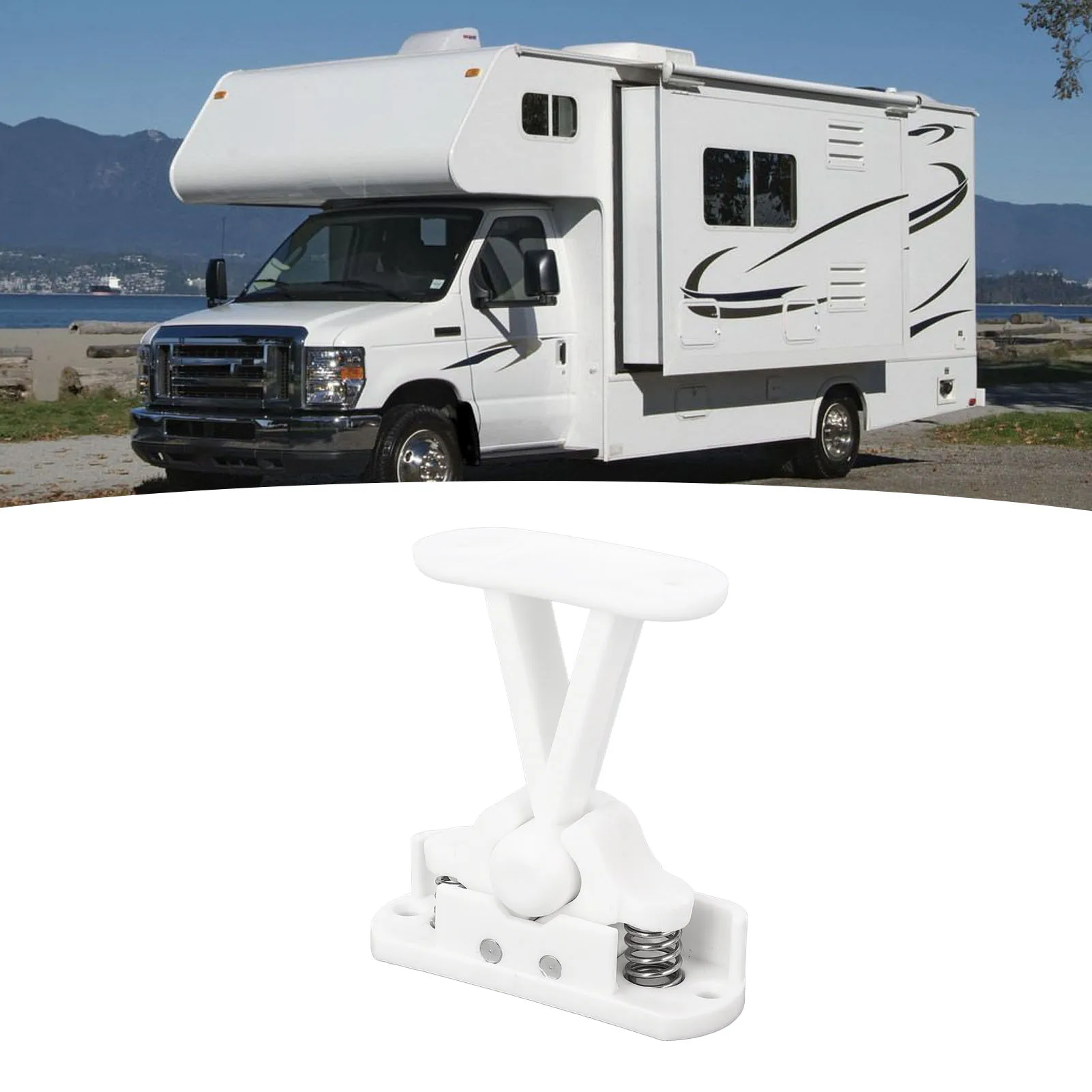 

2 шт., фиксатор двери для автофургонов, Т-образный держатель дверного стопора для автофургонов, караванов, белый