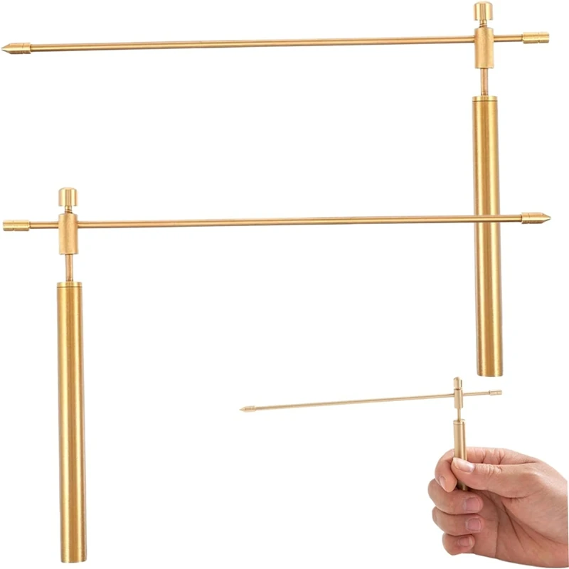 New Dowsing Rods Copper 1 Pair Smooth Rotation Divining Rods Solid Copper Rods Dowsing Rods Spiritual With Instructions