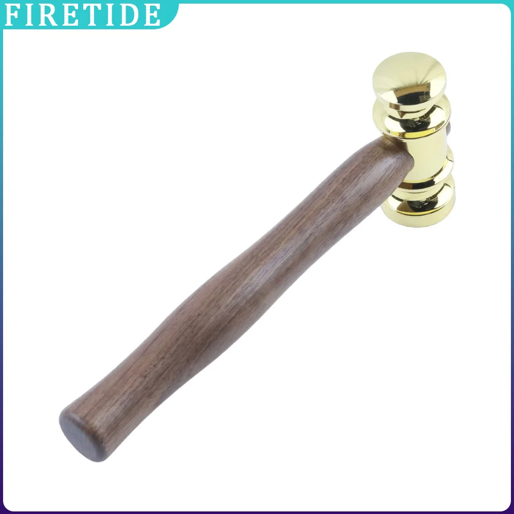 18K Gold Handmade Hammer Wooden Gavel for Lawyer Judge Court Auction Handcrafted Solid Wood Mallet Legal Professional Tool