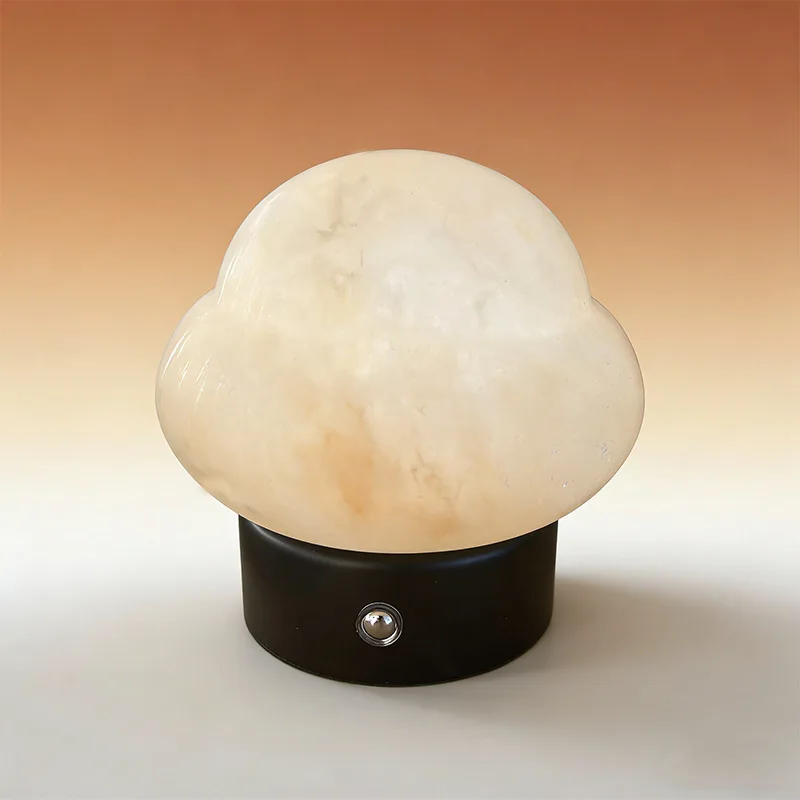 Handcarved Stone Cloud Desk Lamp Contemporary Portable USB Rechargeable Warm Glow Bedroom Camping Garden Bedside Lighting Lights