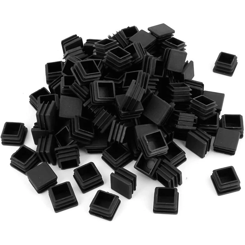 

1000Pcs 1 Inch Square Tube End Cap Plastic Plugs Tube End Caps Post Pipe Cap Cover Tubing Insert Chair Glide Plugs