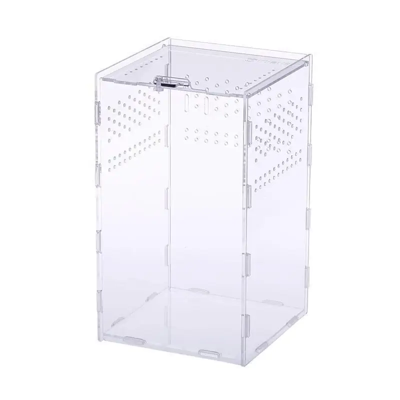 

Acrylic transparent magnetic assembled reptile box, hermit crab guardian climbing pet feeding tank, climbing pet feeding box