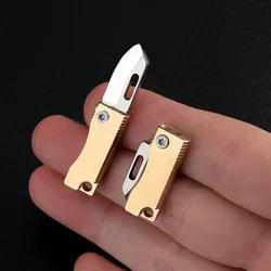 NEW Outdoor Portable Folding Knife Keychain Life-saving Tool Mini Self-defense Pocket Knife Stainless Steel EDC Pendant