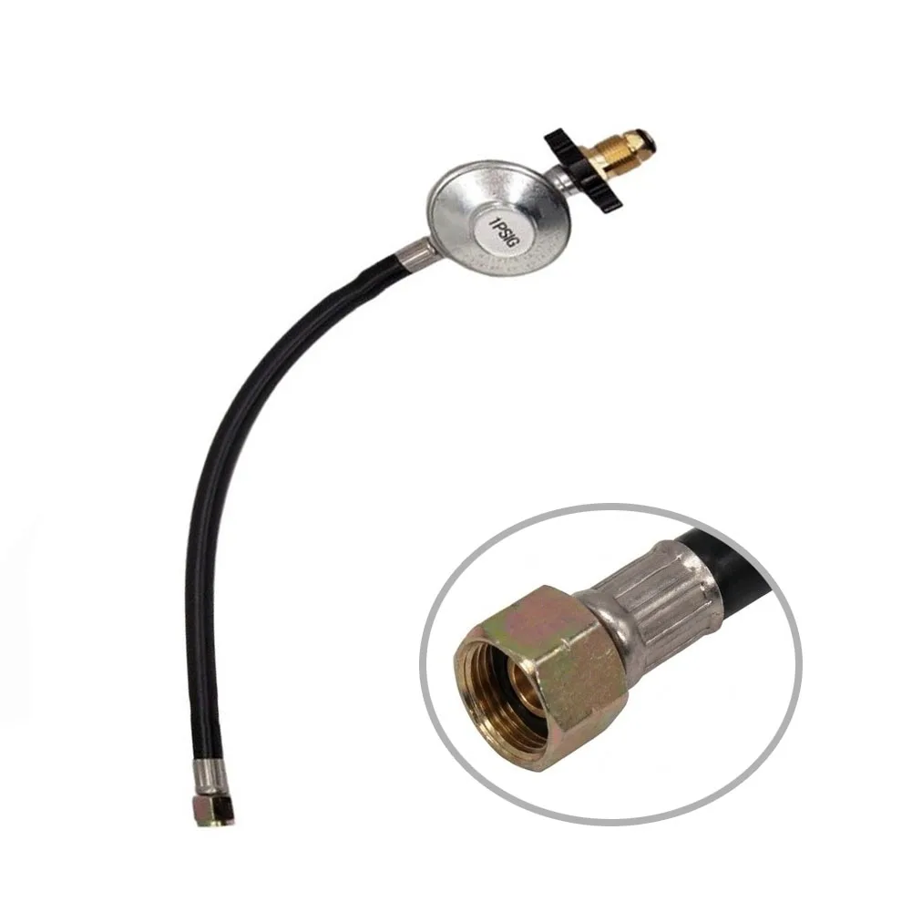 Low Pressure Propane Regulator Kit Featuring 3/8 Flared Male and 1/2 NPT Female Connections for LP Tank to Grill or Stove